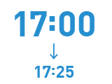 17:00→17:25