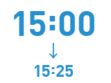 15:00→15:25