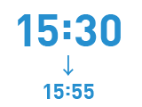 15:30→15:55