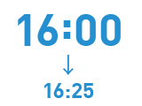 16:00→16:25