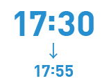17:30→17:55